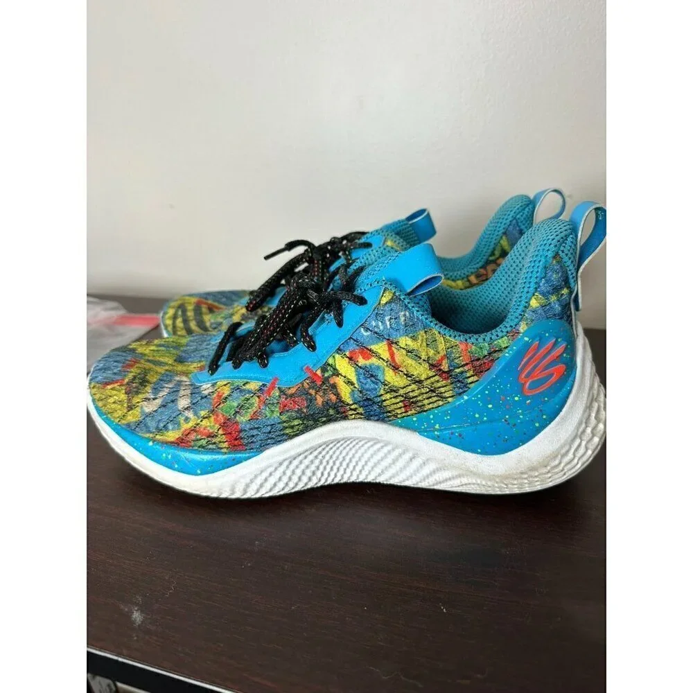 Under Armour Curry Flow 10 Sour Patch Kids Shoes 3025622 Mens Size 10 - Picture 3 of 15